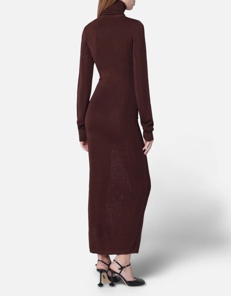 Entire Studios Brown turtleneck dress (Dresses) IFCHIC.COM