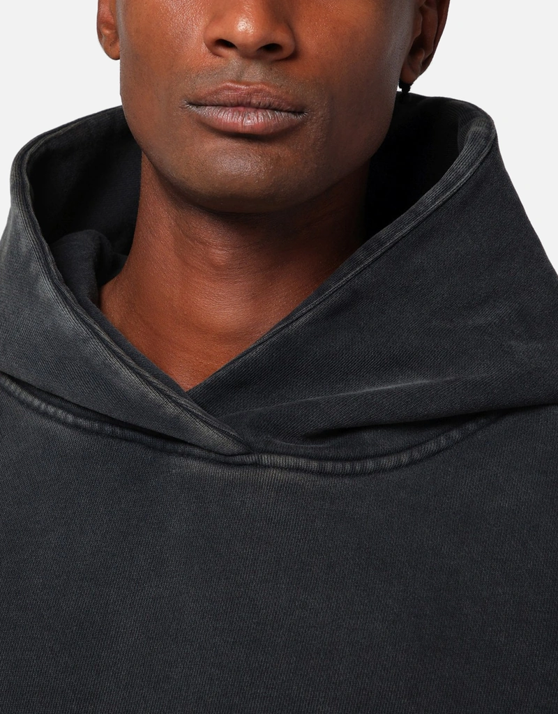 entire studios ヘビーフード ウォッシュドブラック サイズM