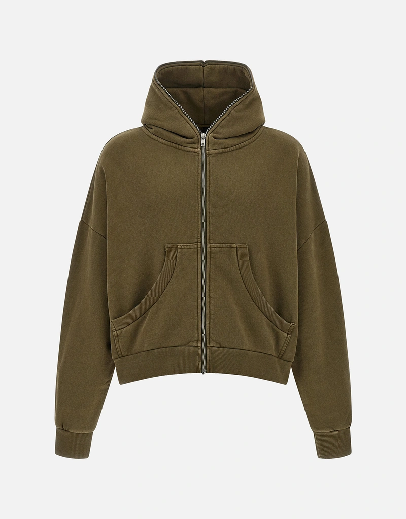 Entire Studios Men's Eternal Zip Washed Organic Cotton Hoodie (All