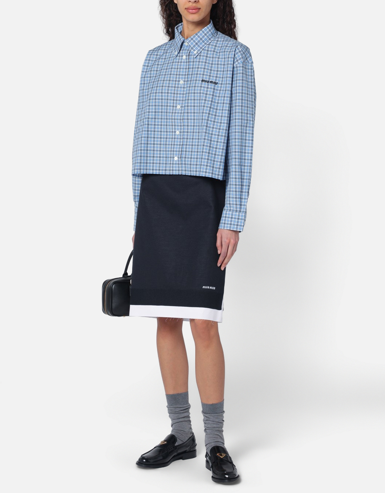 miu miuスカート　冬物　厚手　ウール　カシミヤ レッド ウール ミニスカート | Miu Miu miu miuスカート 冬物 厚手