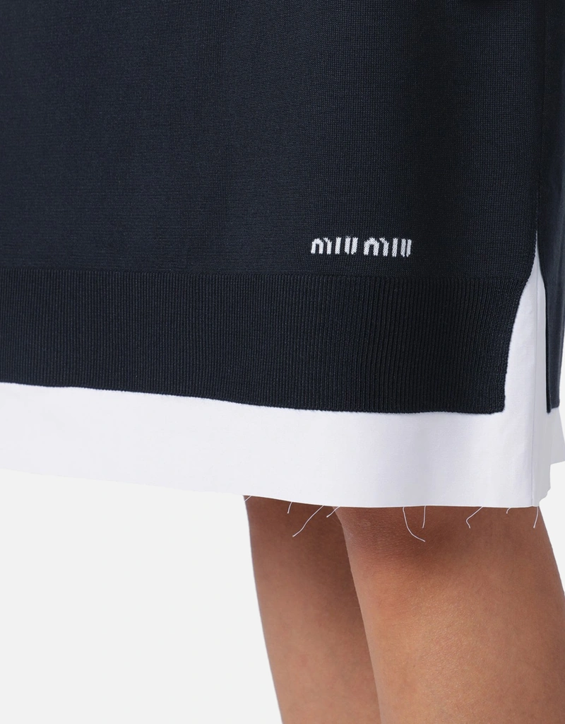 miu miuスカート　冬物　厚手　ウール　カシミヤ レッド ウール ミニスカート | Miu Miu miu miuスカート 冬物 厚手