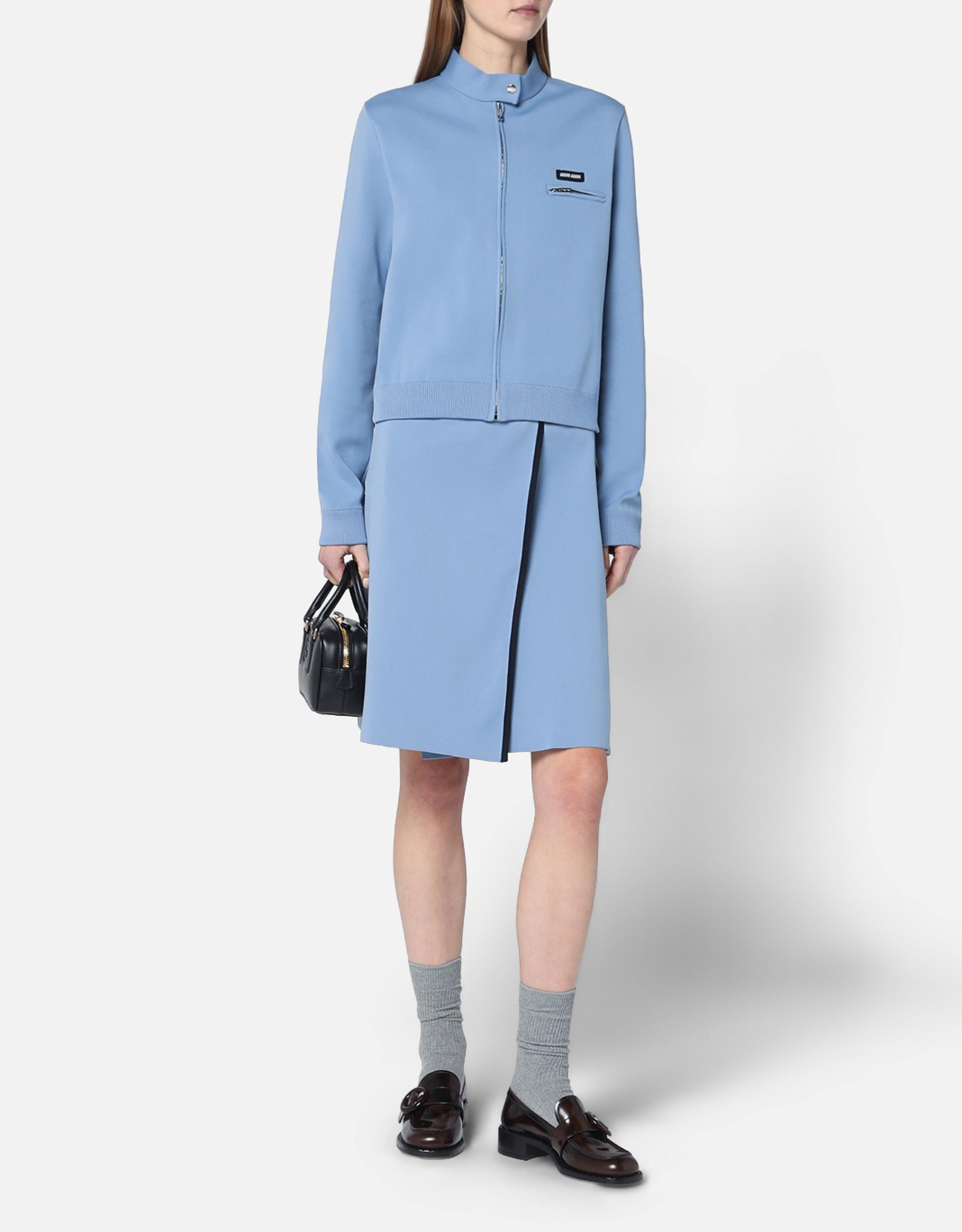 Miu Miu テクニカルヤーン膝丈スカート (ドレス) IFCHIC.COM