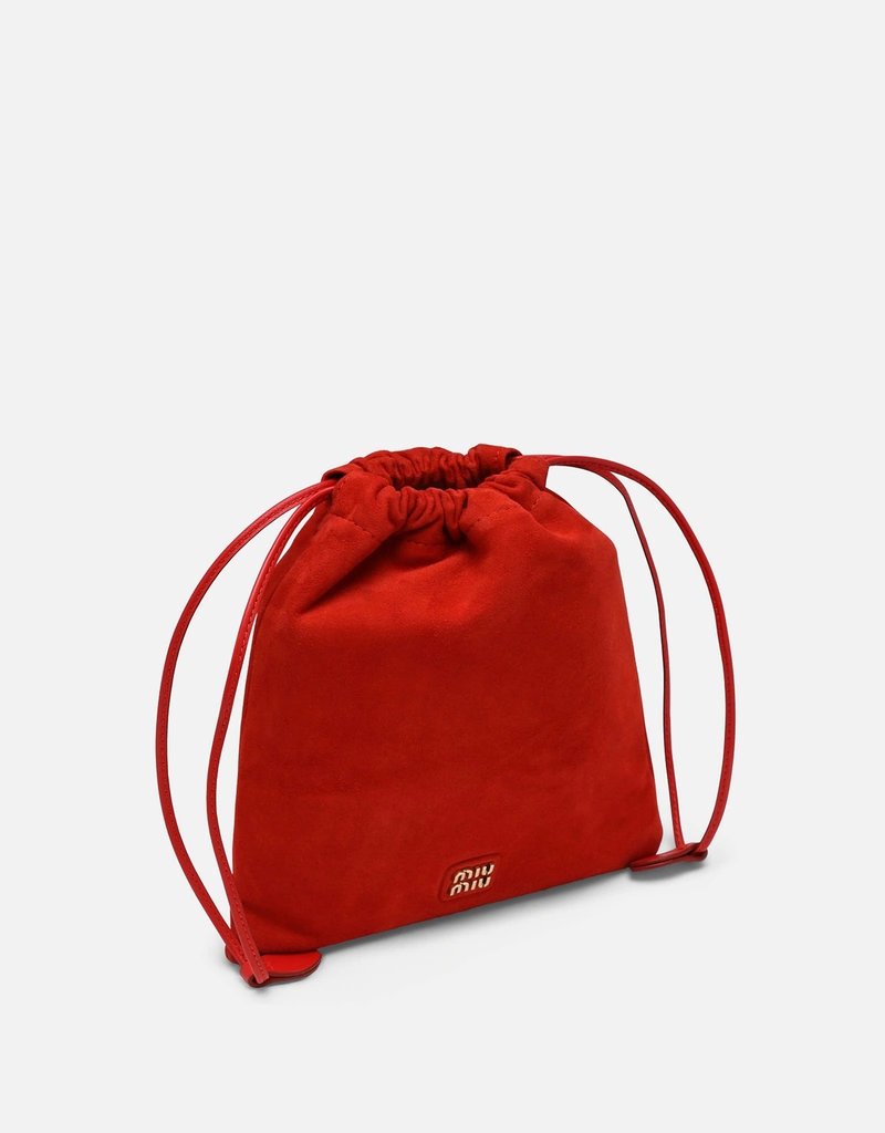 miumiu bag スエードポーチ Miu Miu スエード ポーチ | ブラウン | FARFETCH JP