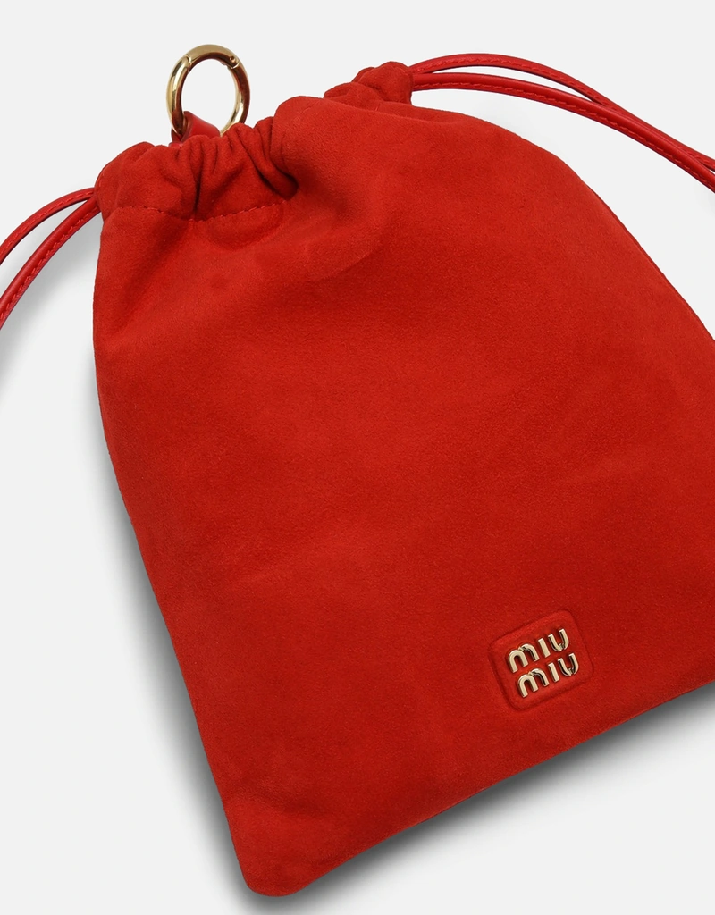 miumiu bag スエードポーチ Miu Miu スエード ポーチ | ブラウン | FARFETCH JP