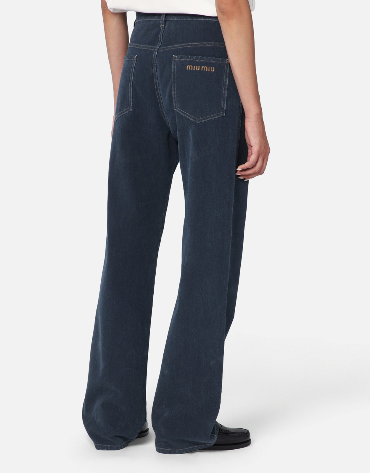 Miu Miu フロックデニムジーンズ (パンツ) IFCHIC.COM