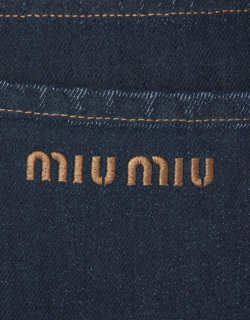 Miu Miu フロックデニムジーンズ (パンツ) IFCHIC.COM
