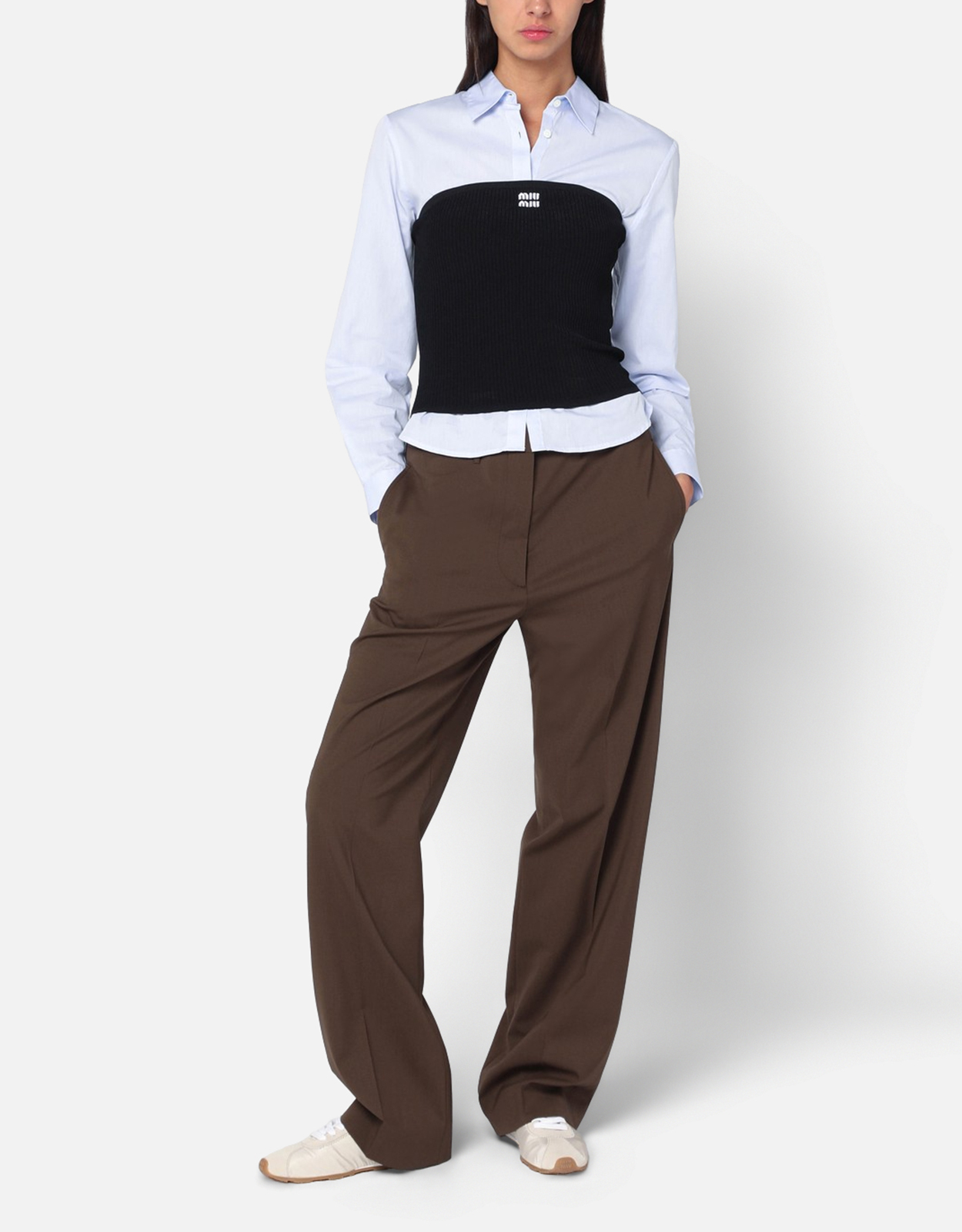 Miu Miu 超細ウールパンツ (パンツ) IFCHIC.COM