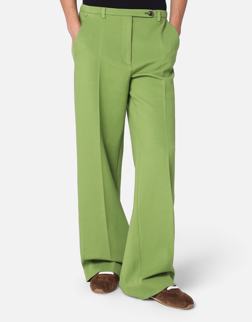 Miu Miu Green trousers in knit fabric stitch (Pants) IFCHIC.COM