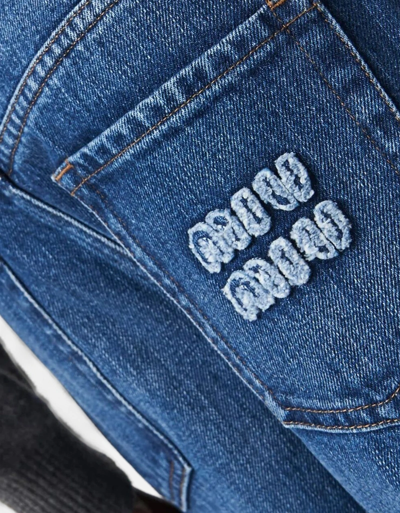 Miu Miu デニムストレートレッグジーンズ (デニム単品,ジーンズ