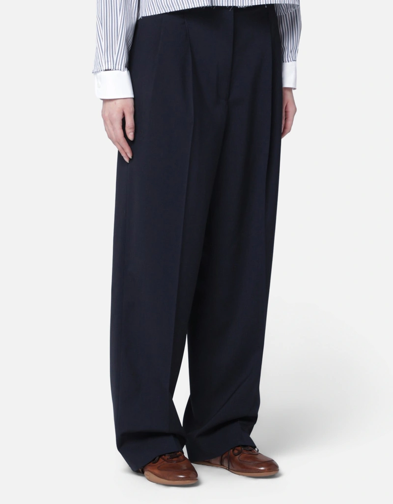 Miu Miu ブルーウールパンツ (パンツ) IFCHIC.COM Miu Miu ブルーウールパンツ (パンツ) IFCHIC.COM