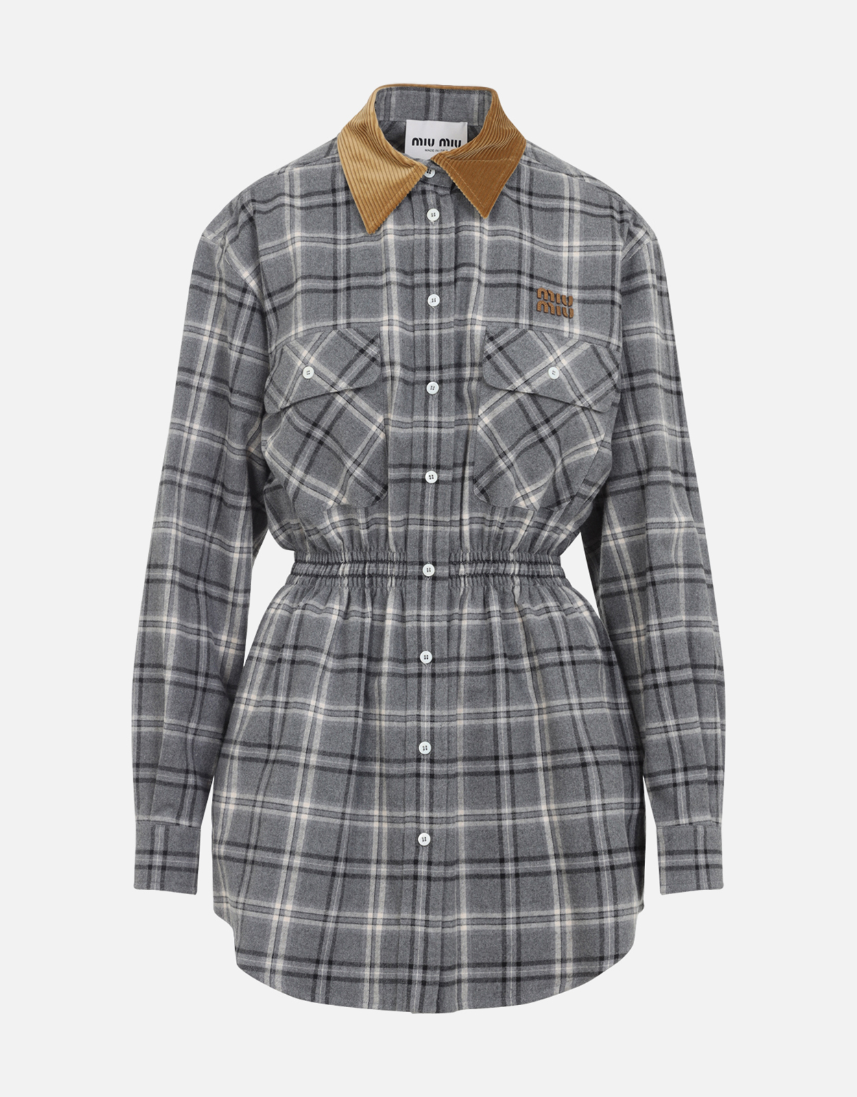 Miu Miu フランネルミニドレス (すべての新品) IFCHIC.COM
