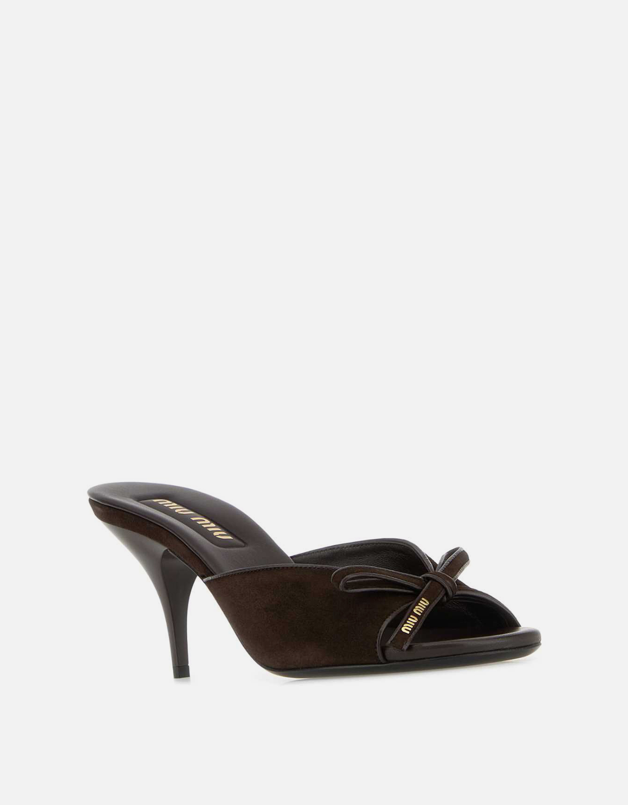 Miu Miu チョコレートスエードレザーミュール () IFCHIC.COM
