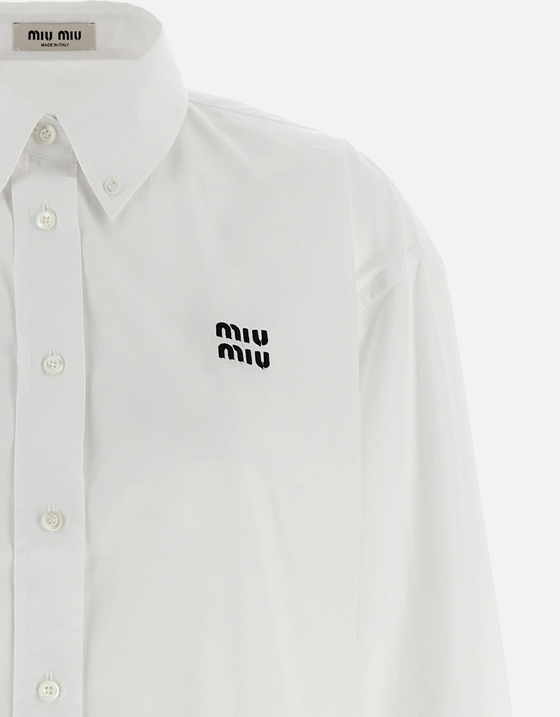 Miu Miu ポプリンシャツ (すべての新品) IFCHIC.COM