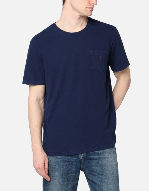 Polo Ralph Lauren メンズ ネイビーブルー コットンTシャツ (シャツ
