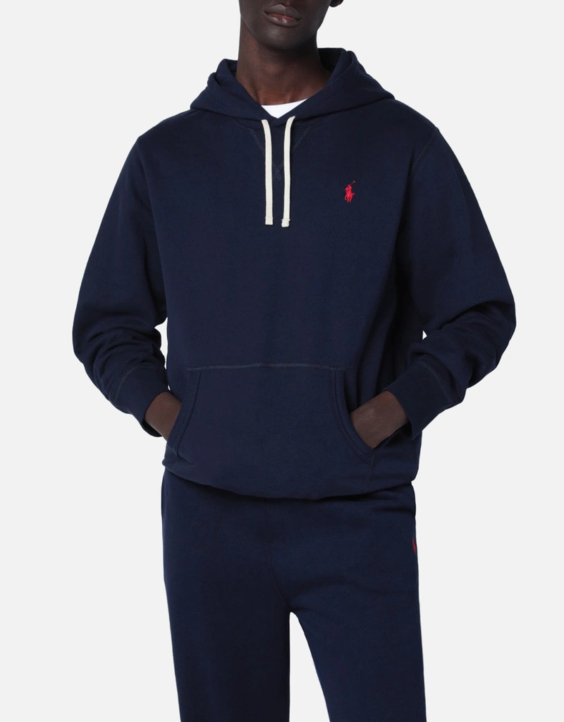 Polo Ralph Lauren メンズコットンネイビーブルーフーディー (シャツ