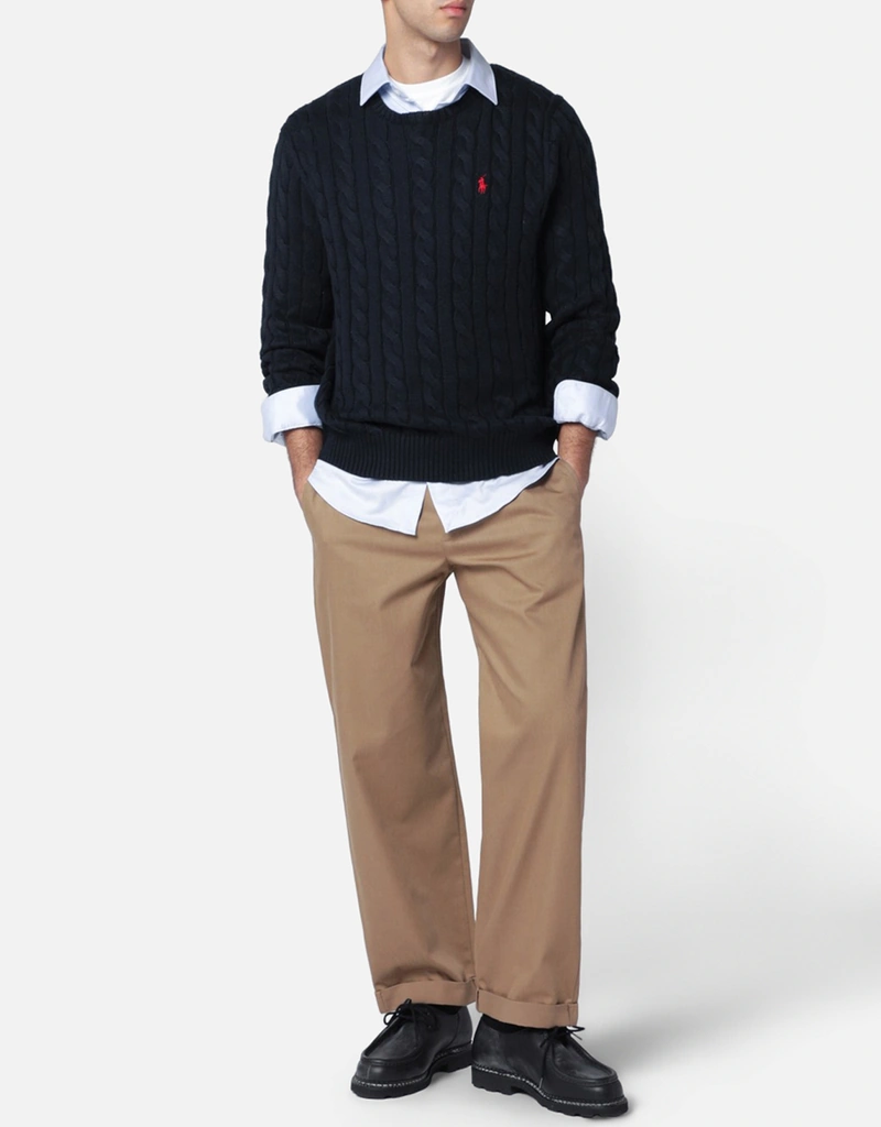 Polo Ralph Lauren メンズ ケーブルニットコットンセーター (シャツ