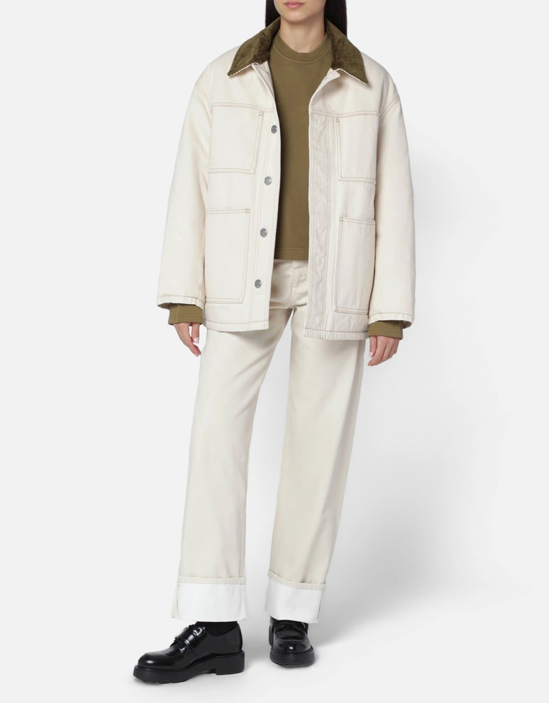 AMI Paris メンズ ワーカー コットン パッド入り オーバーサイズ