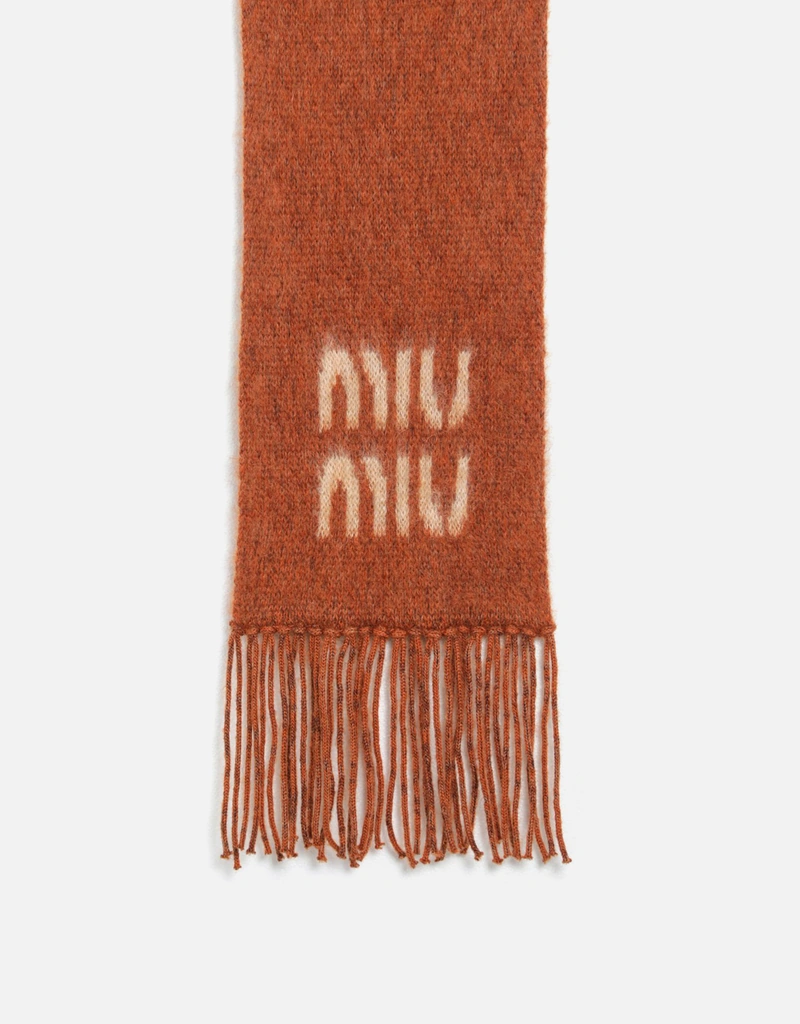 Miu Miu Logo Mohair-blend Scarf () IFCHIC.COM
