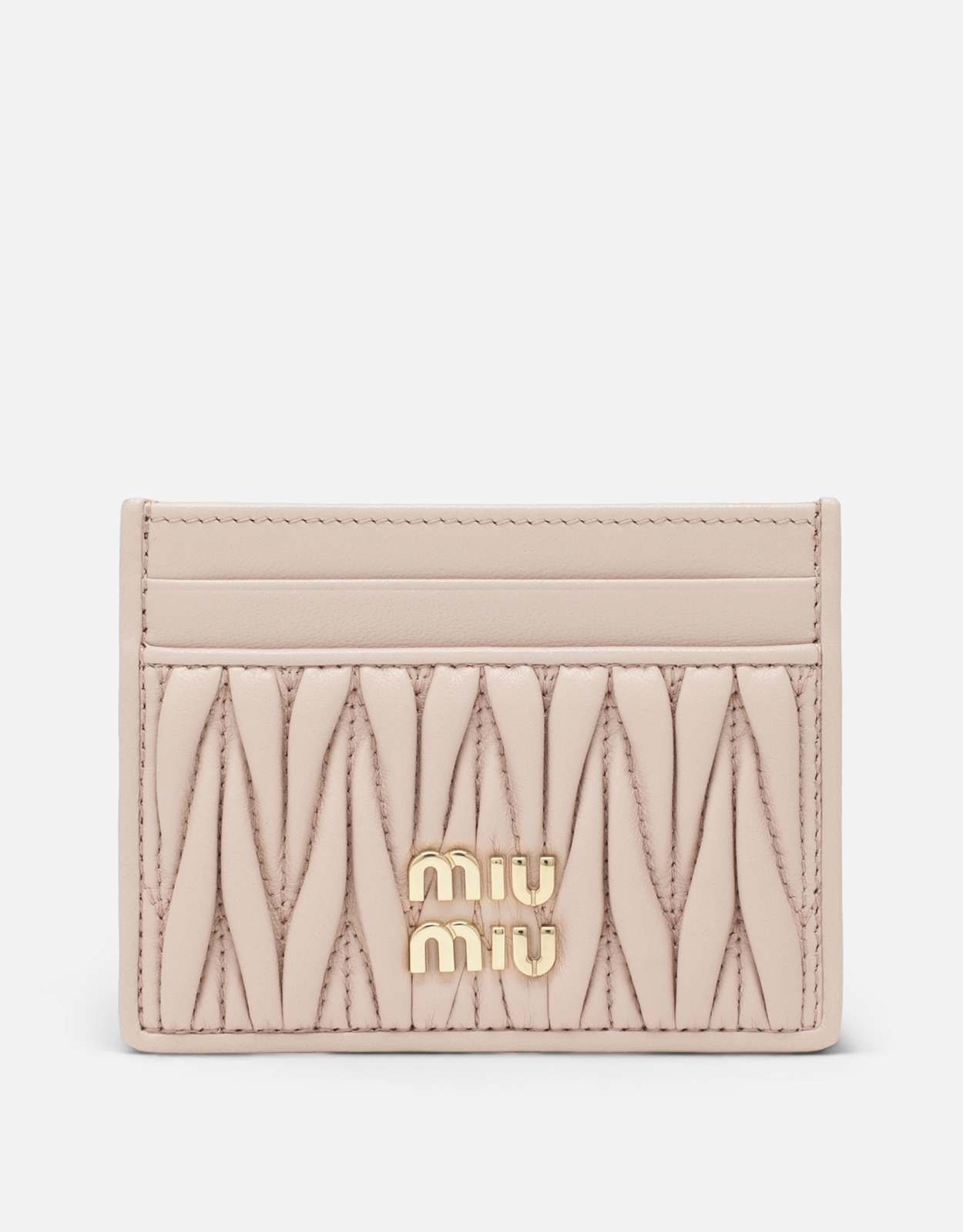 Miu Miu Miu Miu Matelass Lambskin Leather Card Holder　ミュウミュウ マトラス ラムスキン レザー カード ホルダー