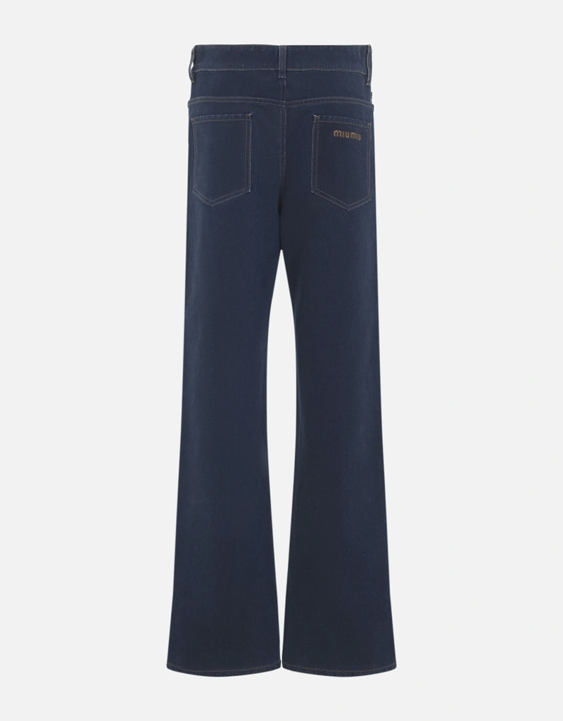 Miu Miu コットンフロックジーンズ (デニム単品,ジーンズ) IFCHIC.COM