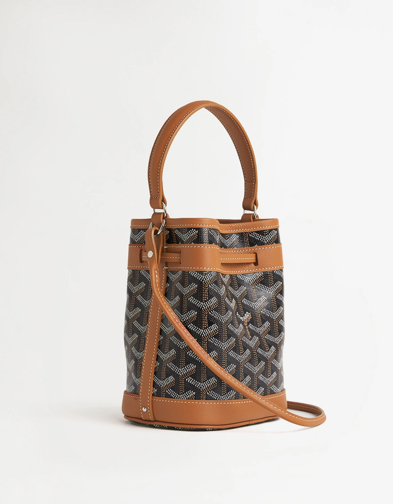 Goyard Petit Flot ミニキャンバスアンドカーフスキンクロスボディ