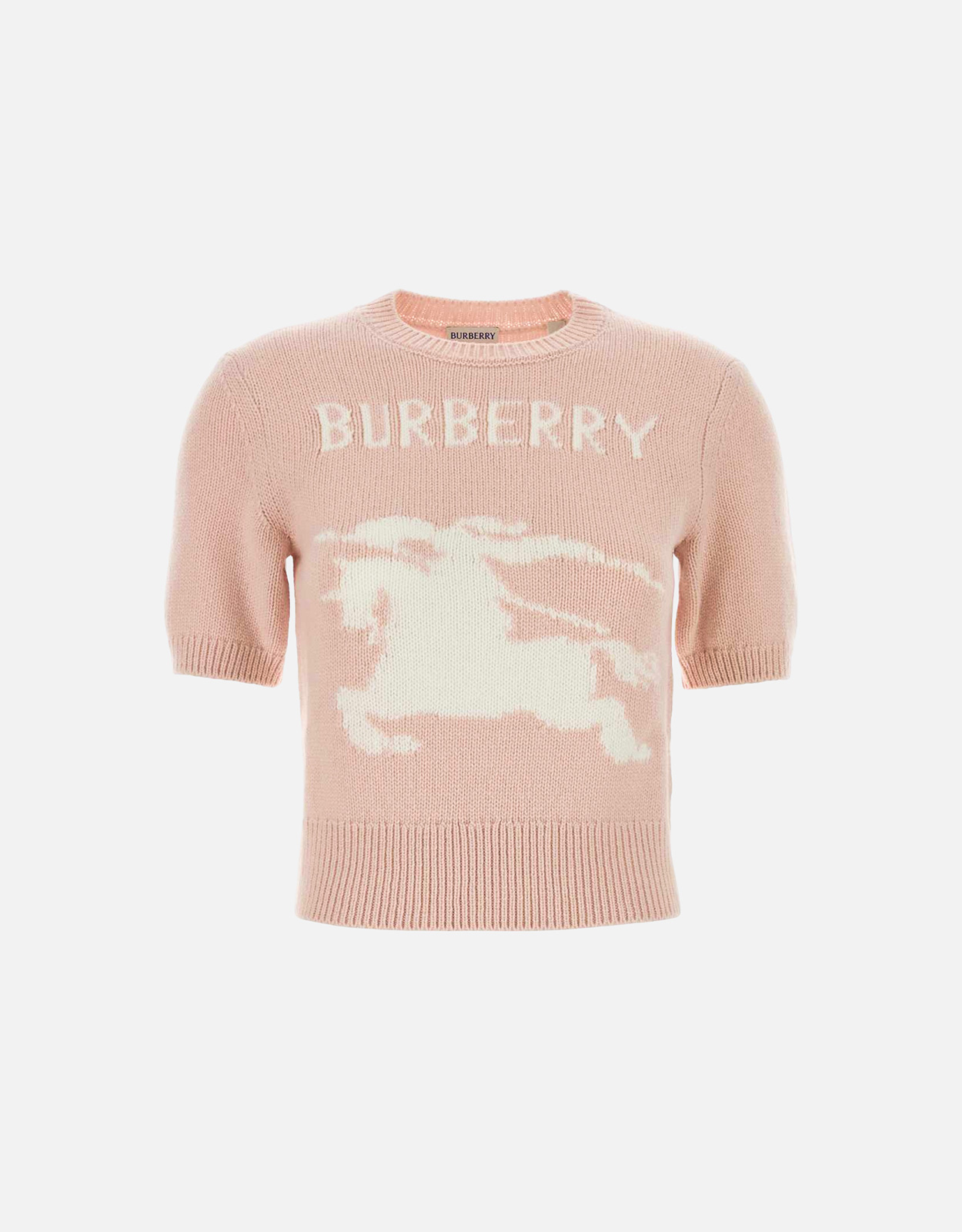 Burberry Pastel Pink Wool Cashmere Short Sleeve Sweaters (All New