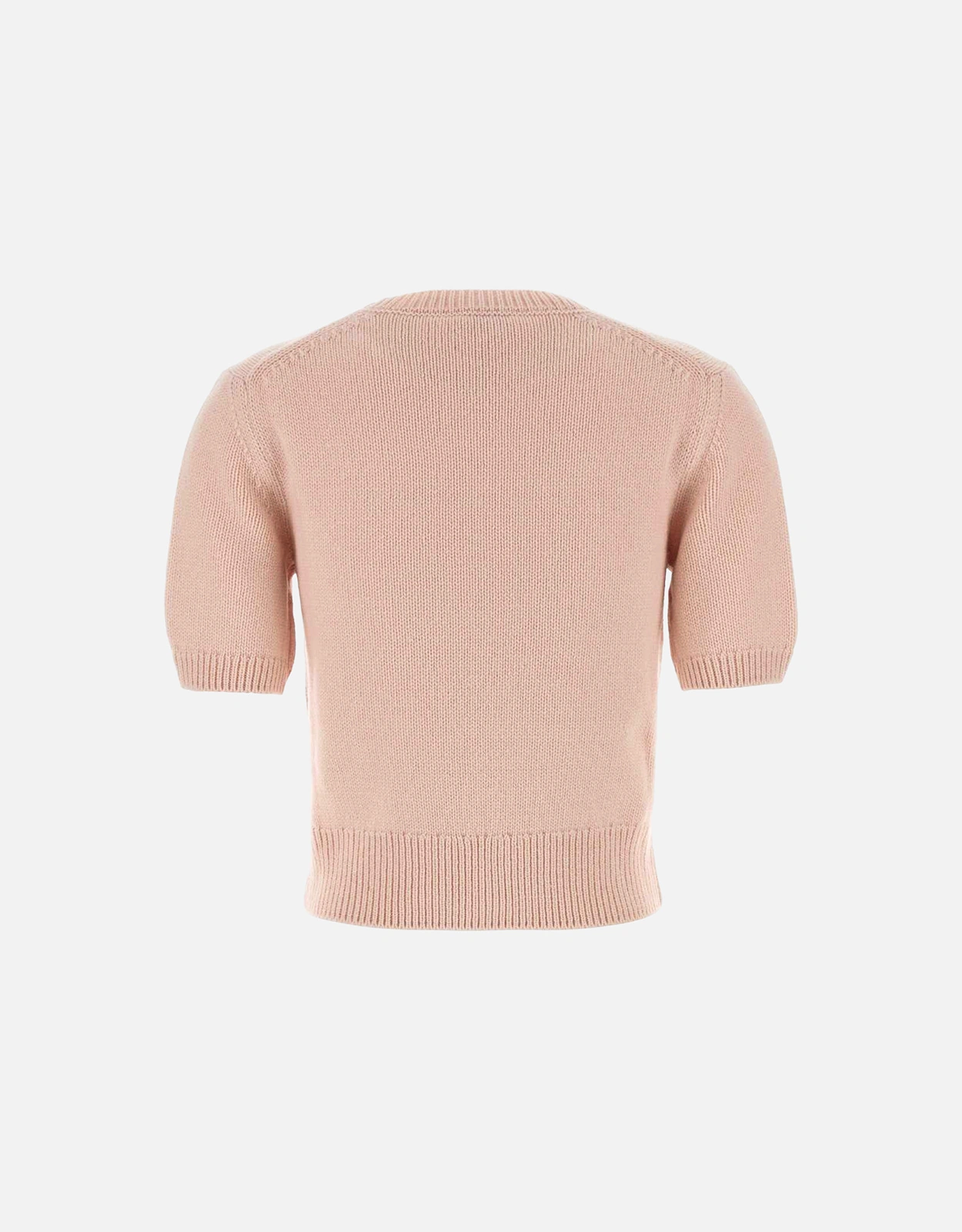 Burberry Pastel Pink Wool Cashmere Short Sleeve Sweaters