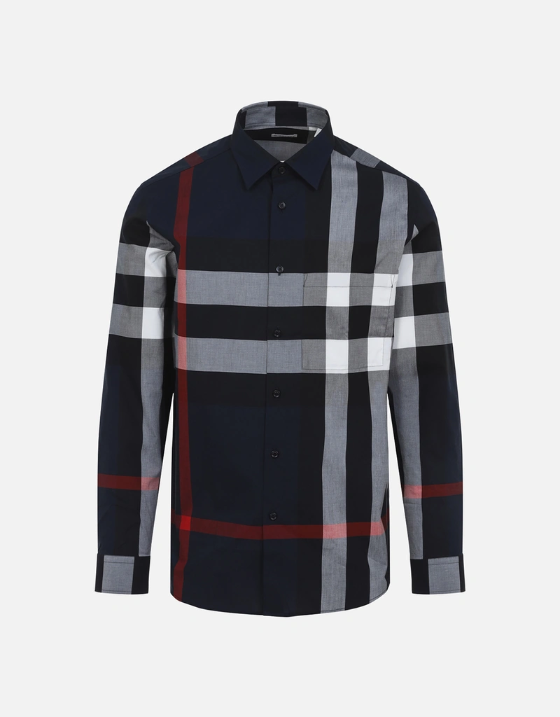 Burberry メンズ スリムフィット チェック コットン シャツ (すべての