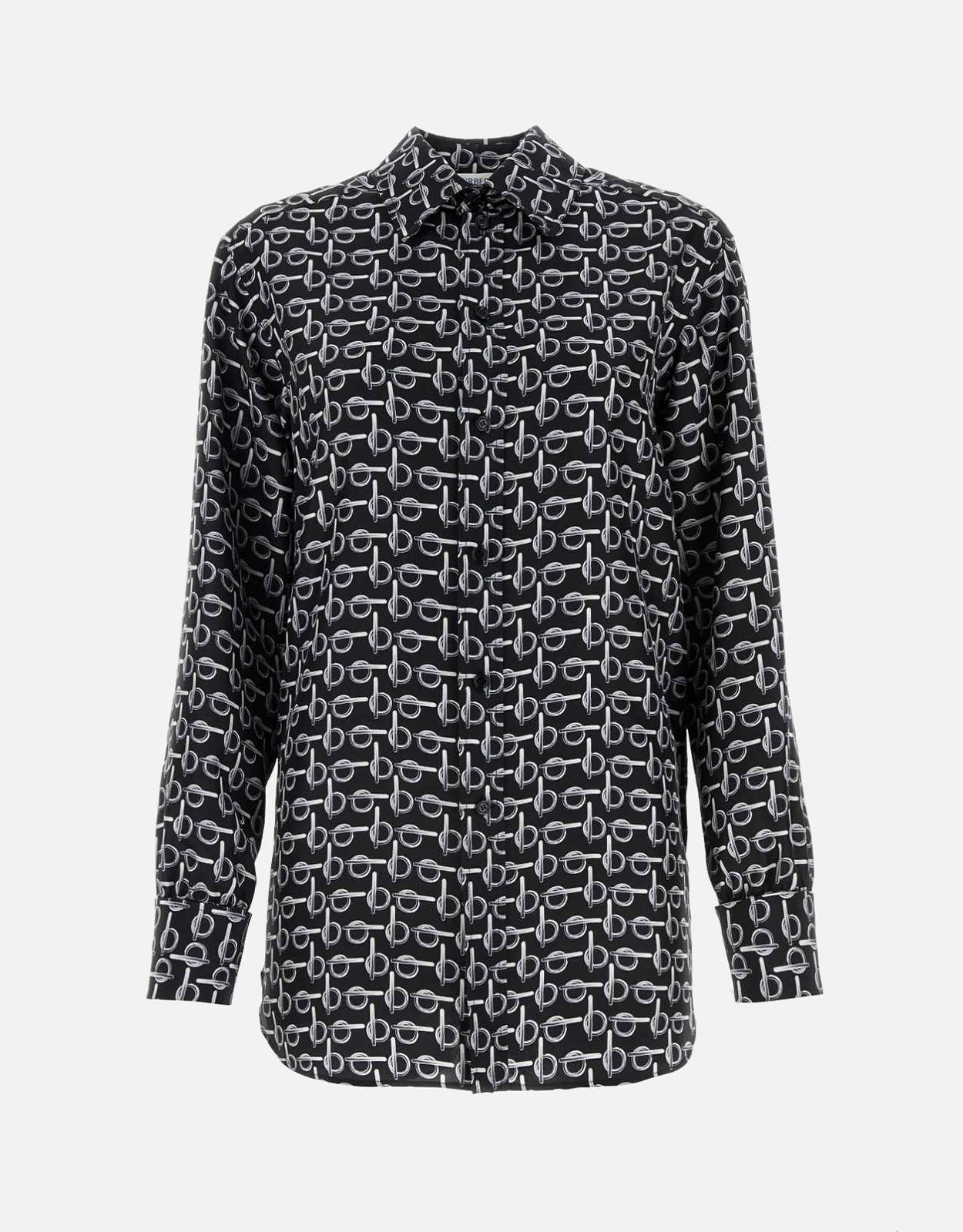 Burberry Burberry Printed Silk Shirt - UK 8　バーバリー プリント シルク シャツ - UK 8