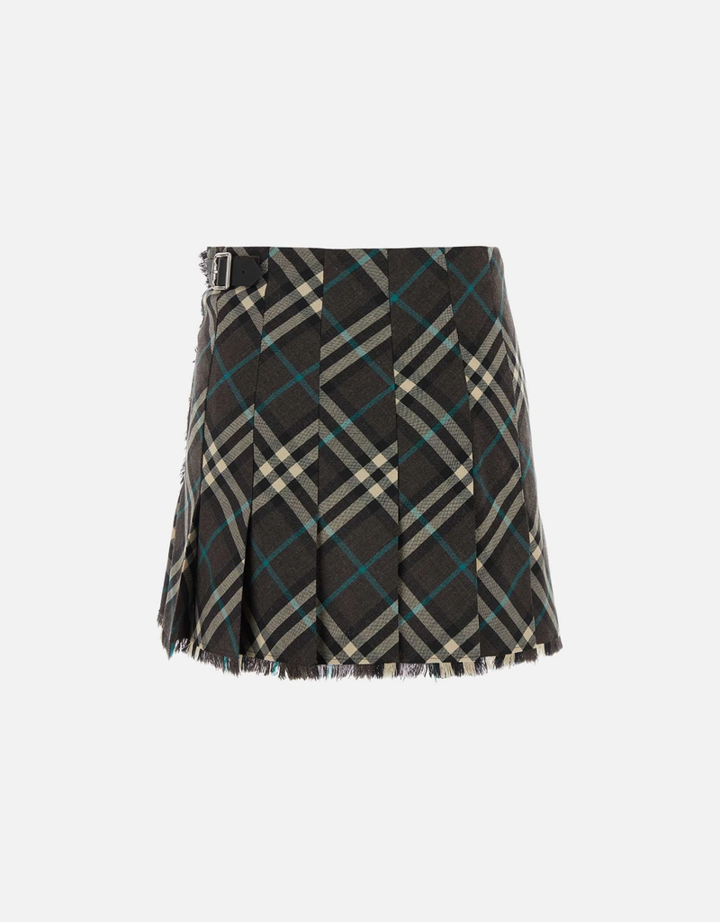 Burberry 刺繍ポリエステル混紡ミニスカート () IFCHIC.COM