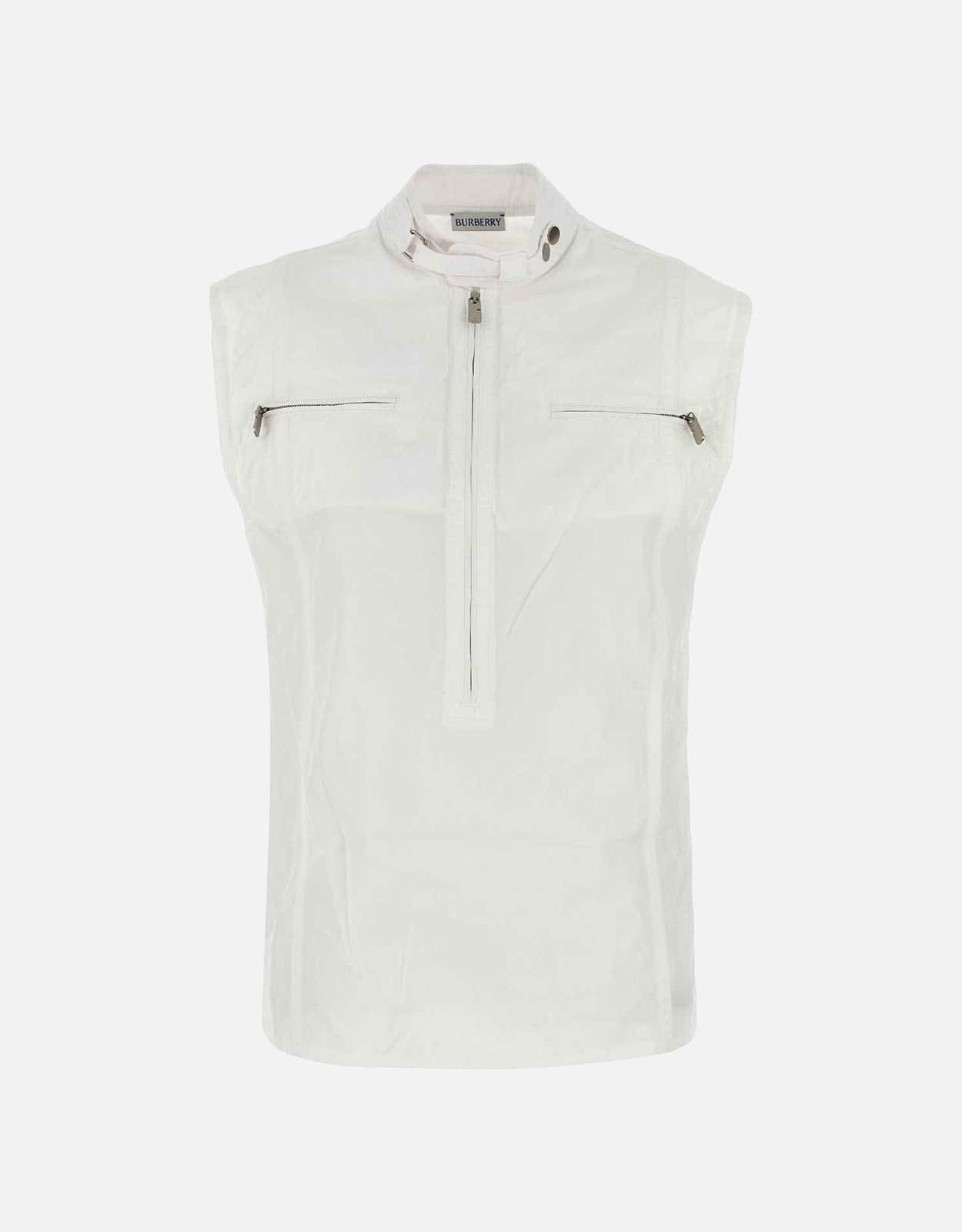 BURBERRY レディース ベスト 40 ホワイト Burberry ホワイトコットンベスト () IFCHIC.COM