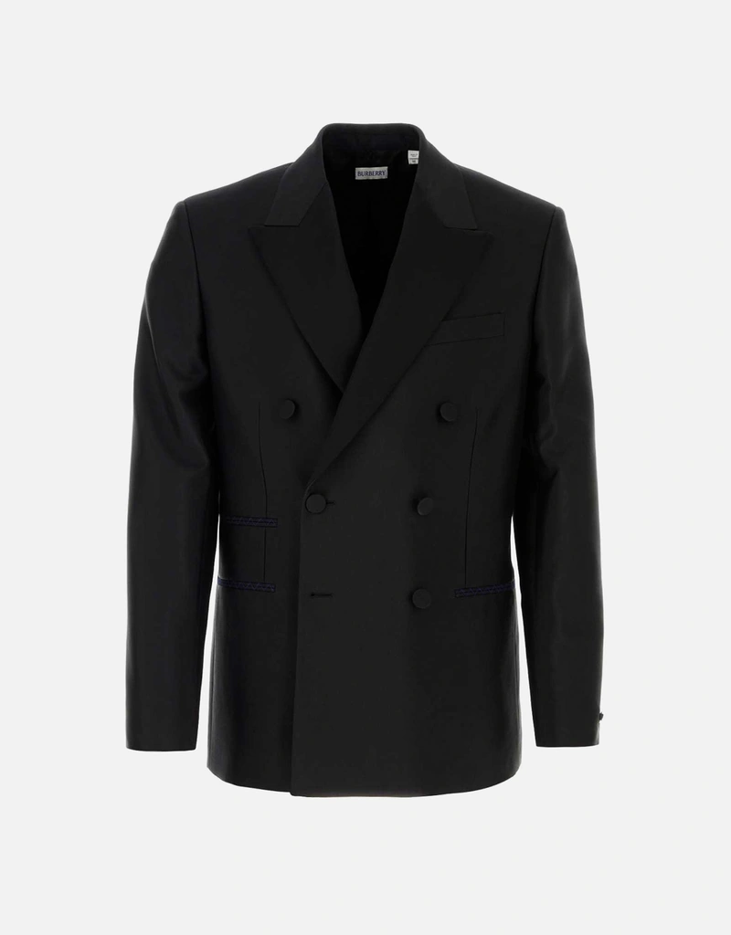 Burberry Men's Black Wool Silk Blend Blazer () IFCHIC.COM