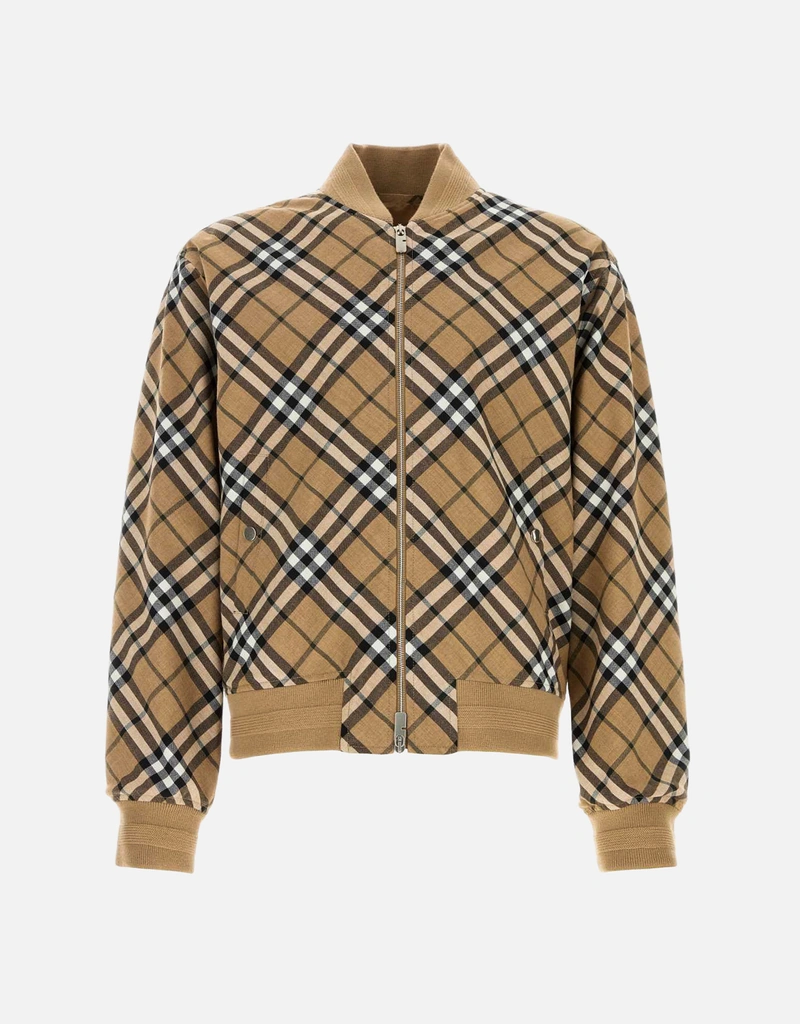 Burberry メンズ刺繍ポリエステル混紡ボンバージャケット () IFCHIC.COM