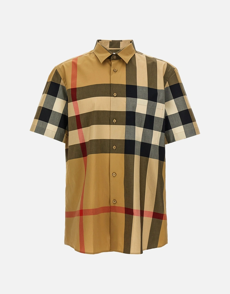 Burberry メンズ スリムフィット チェックコットンシャツ () IFCHIC.COM