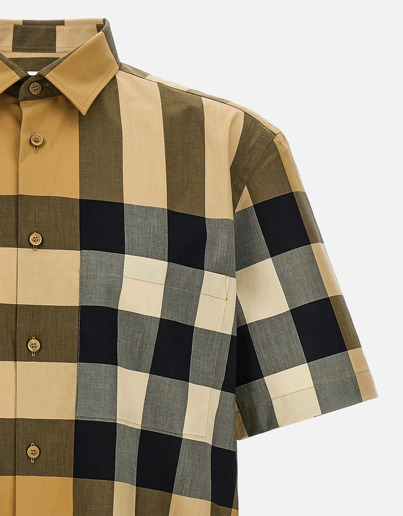 Burberry メンズ スリムフィット チェックコットンシャツ () IFCHIC.COM