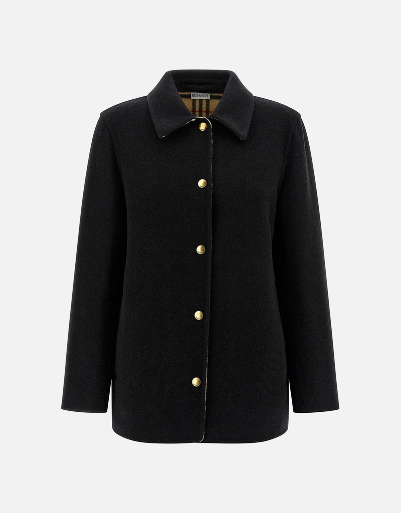 Burberry ウールリラックスフィットチェックライニングオーバーシャツ