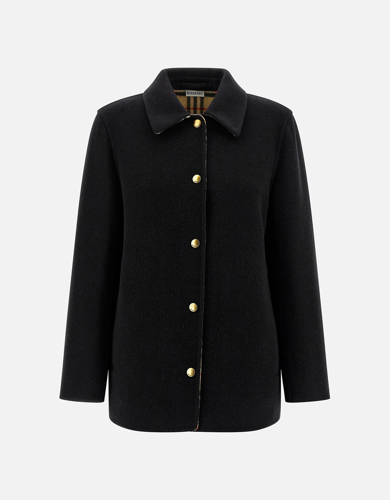 Burberry ウールリラックスフィットチェックライニングオーバーシャツ