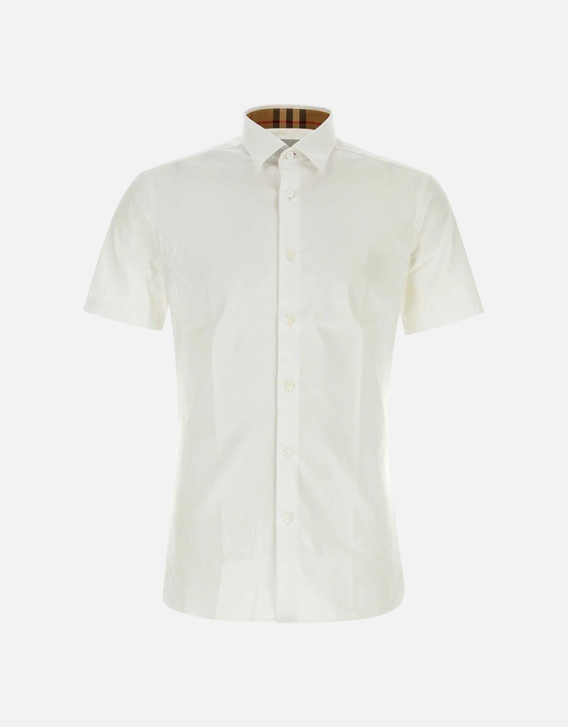Burberry メンズストレッチコットンスリムフィット半袖シャツ (すべて