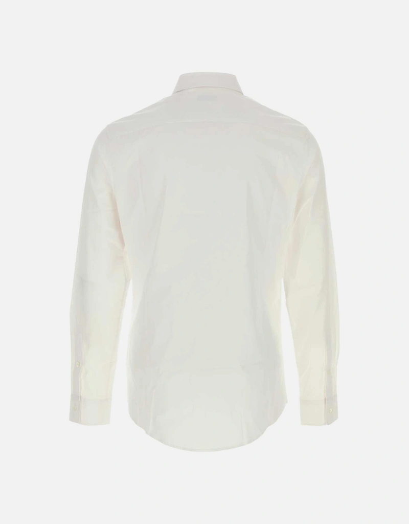 mens white burberry dress shirt Burberry White Logo Embroidered Poplin Button Up Shirt L Burberry