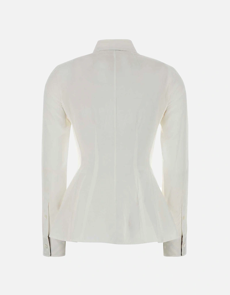 Burberry ホワイトコットンポプリンシャツ (すべての新品) IFCHIC.COM