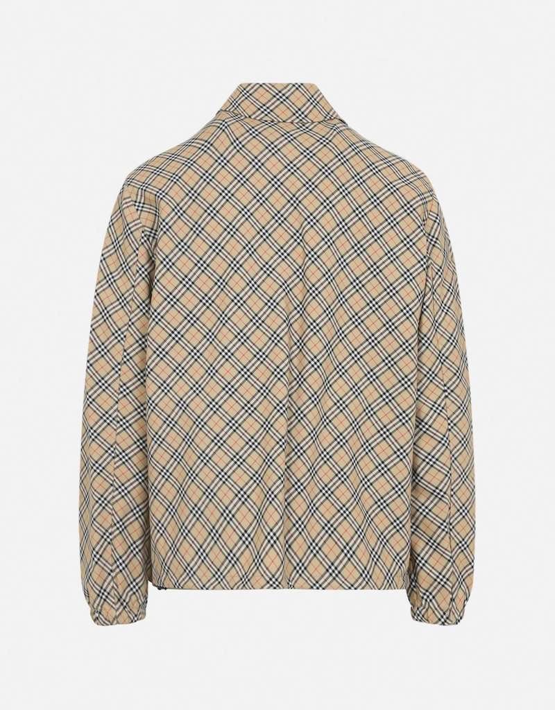 Burberry メンズスリンドンチェックポリアミドジャケット (すべての