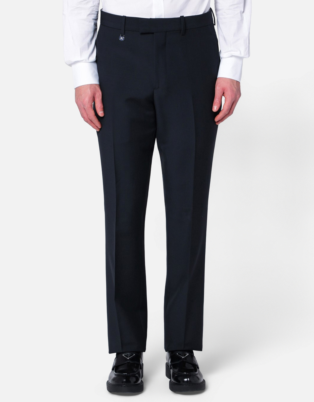 Burberry Burberry Classic navy blue wool blend trousers - IT 50　バーバリー クラシック ネイビー ブルー ウール ブレンド パンツ - IT 50