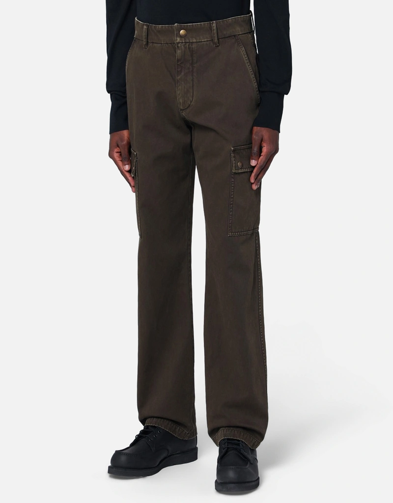 Burberry メンズJuniper Greenコットンカーゴパンツ (すべての新品