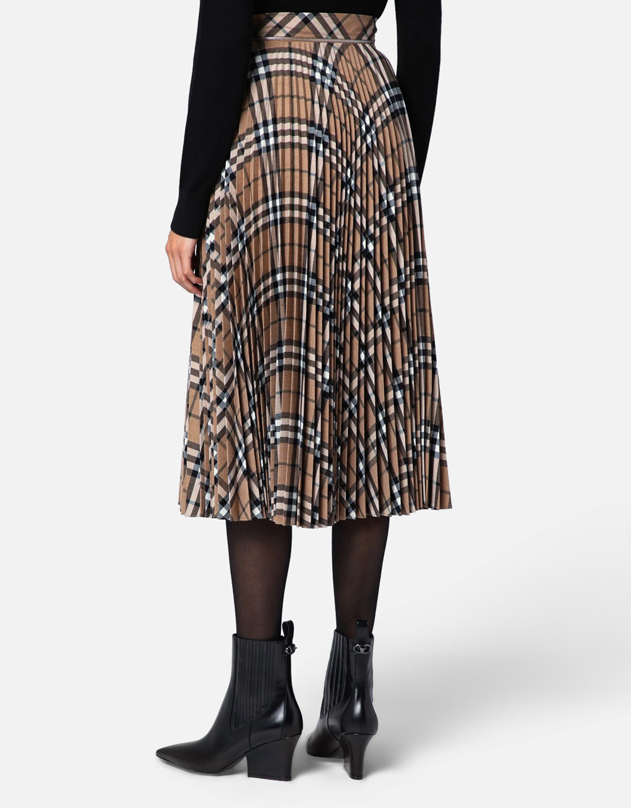 BURBERRY チェック柄 プリーツスカート UK6 Burberry チェック柄プリーツスカート (ドレス) IFCHIC.COM