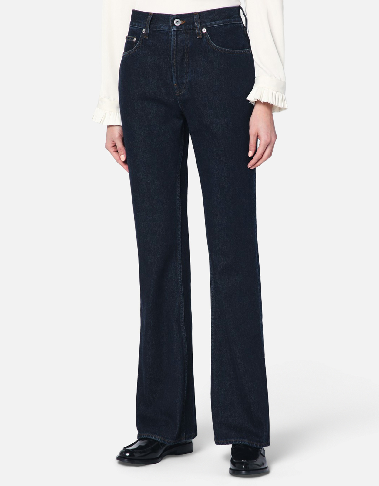 Burberry ダークブルーフレアデニムジーンズ (パンツ) IFCHIC.COM