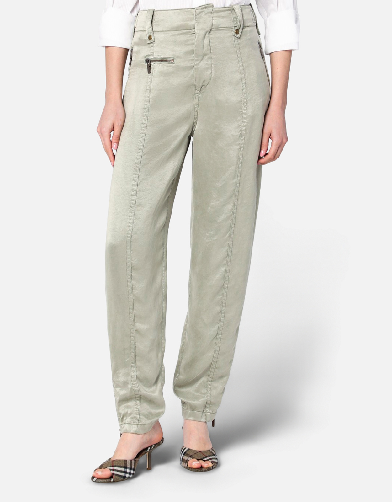 Burberry Burberry Trousers with B Shield emblem in lyocell - UK 6　B シールド エンブレム付きバーバリー パンツ (リヨセル) - UK 6