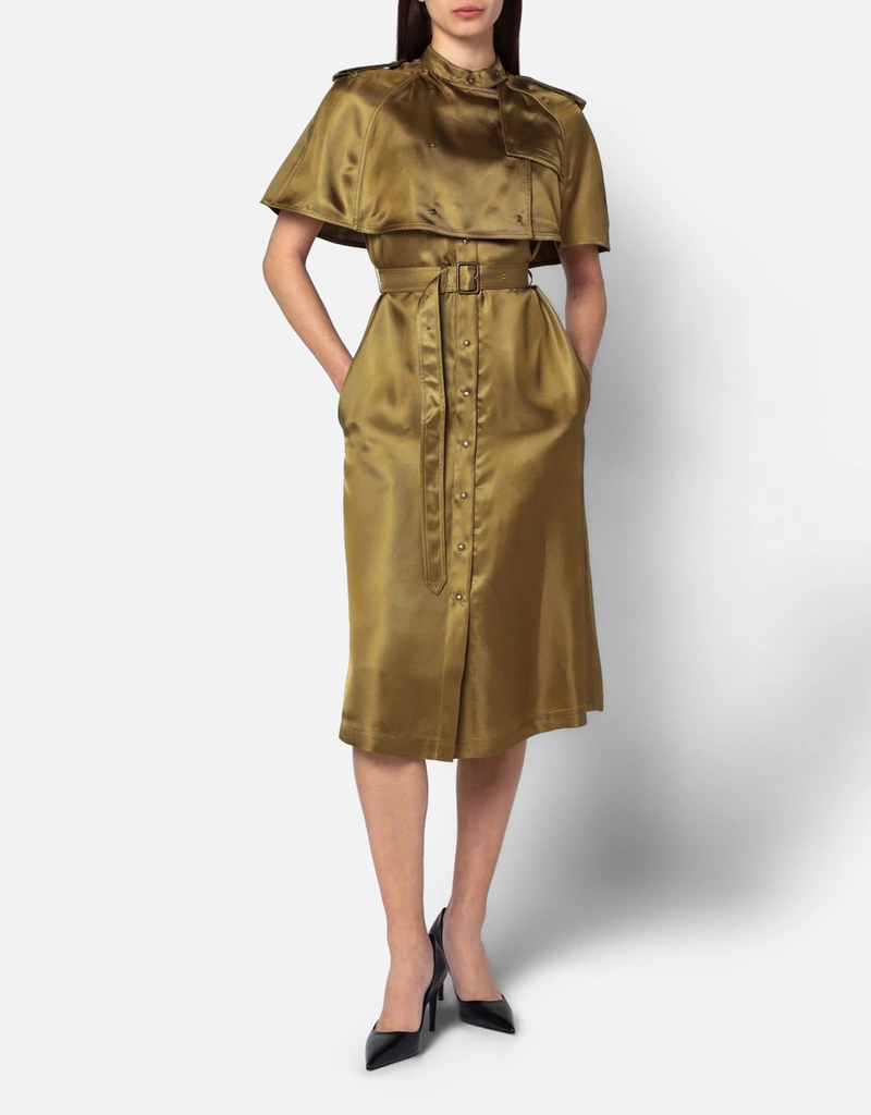 brown trench dress Lina Trench Dress – Belle Muse main image 0