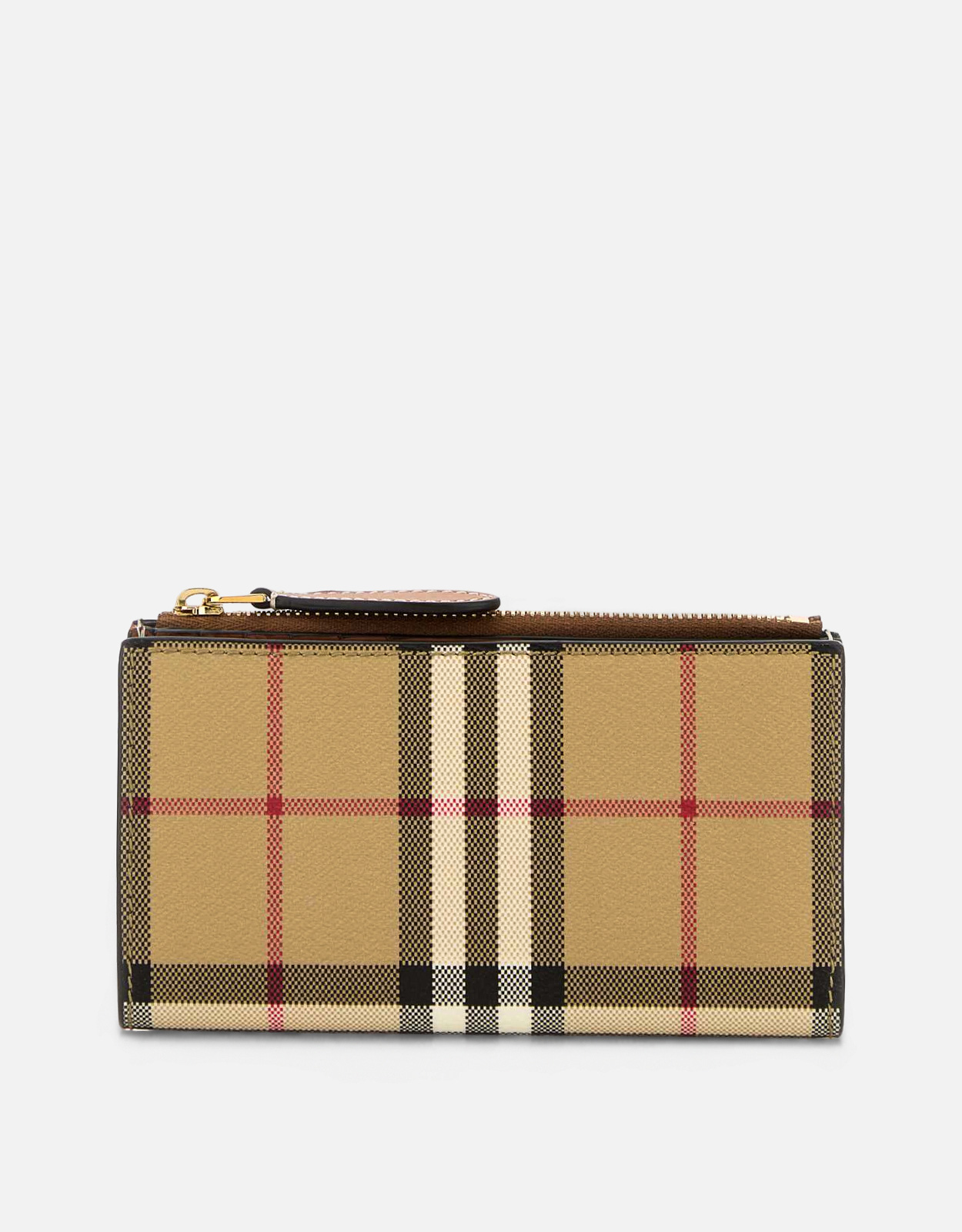 Burberry ミディアムチェックコーティングキャンバス二つ折り財布