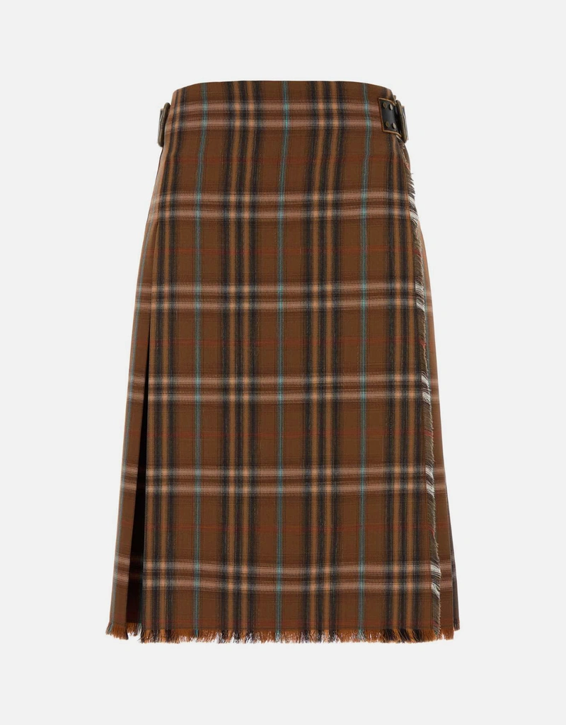 極美品✨BURRBERRY LONDON ミディスカート　チェック　ウール混 Burberry チェックウールミディ丈スカート (すべての新品) IFCHIC.COM