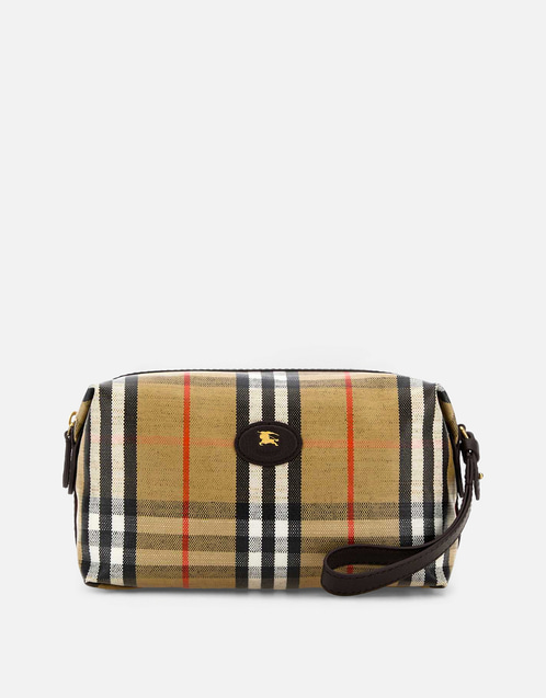 Burberry メンズHighlandsコットンリネンバーバリーチェックトラベル